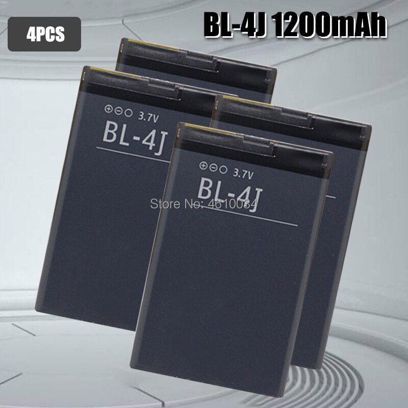 1200Mah Bl 4J BL-4J Batterij Voor Nokia Lumia 620 C6 C6-00 C600 Touch 3G Vervangende Batterij BL4J: 4pcs