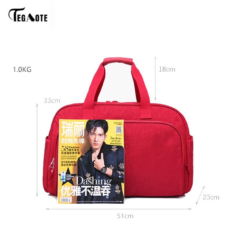 TEGAOTE herren Wasserdichte Frauen Reisetasche Große Kapazität Reise Tasche Frauen Nylon Gepäck Reise Duffle Handtaschen unisex 283