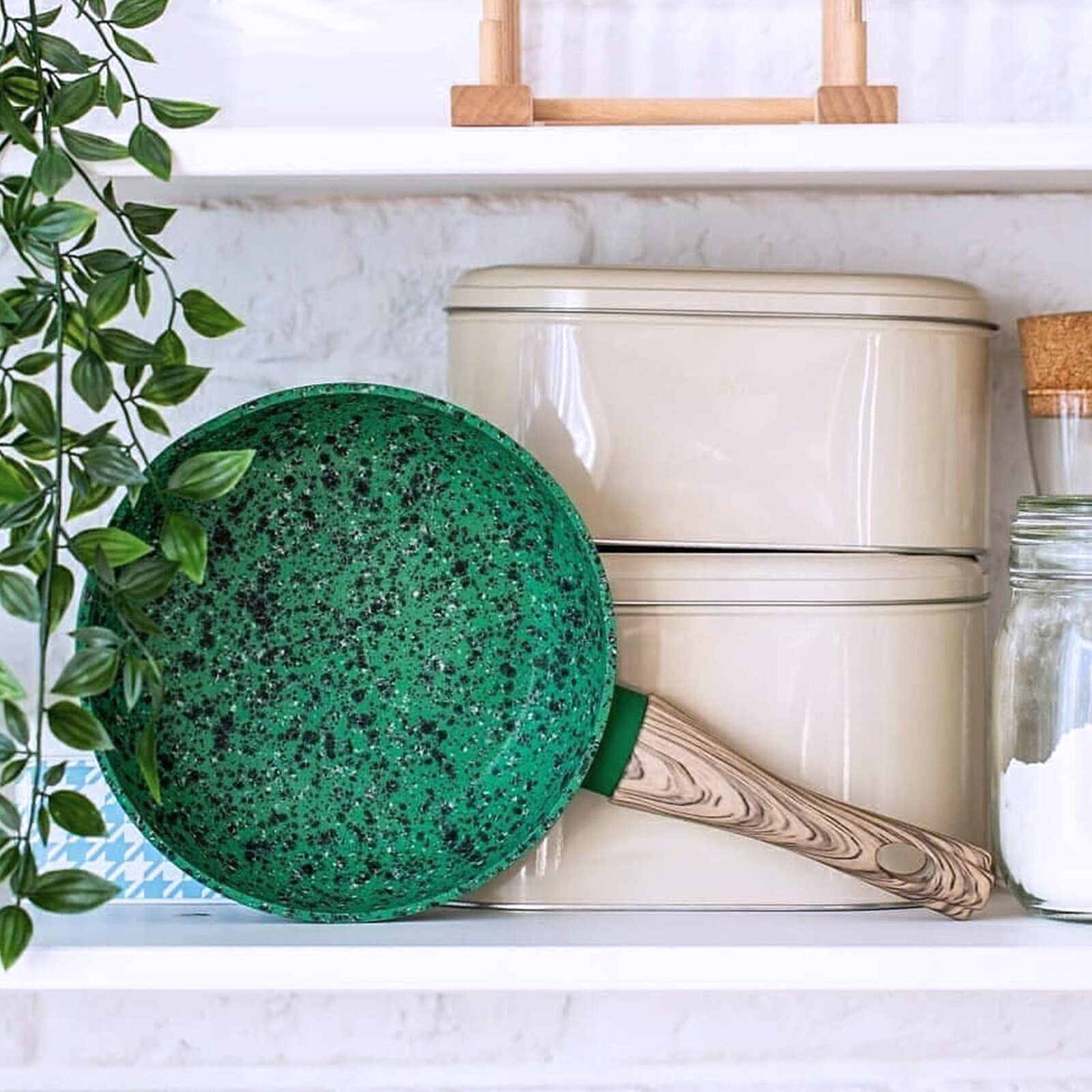 Schnesland Multi Layer Non-stick Marble Coating Aluminum Alloy Fry Pan Induction Cooker