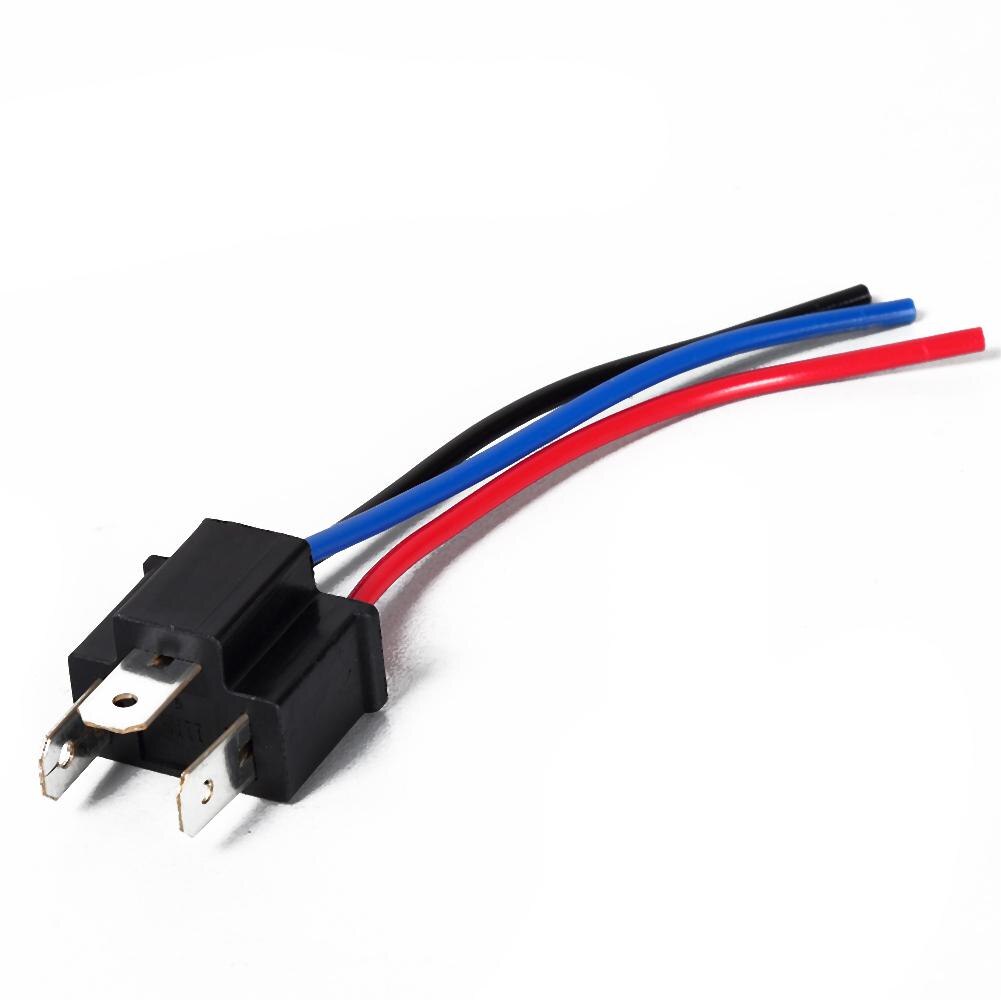 2Pcs H4 Male Head Extension Connector Plug Socket with Wire Harness Heavy Duty Adapter Car Accessories