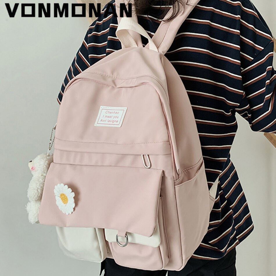 Hochschule Schüler Damen Nette Rucksack Frauen Blume Weibliche Schule Taschen Buch Kawaii Rucksack Nylon Mädchen modisch Bagpack