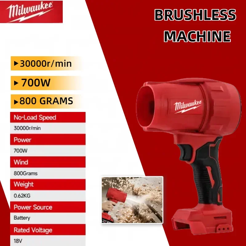 Milwaukee 30000RPM Cordless Turbo Fan Handheld Violent Fan Brushless Air Blower Dryer 20V Rechargeable Dust Blowing Tool