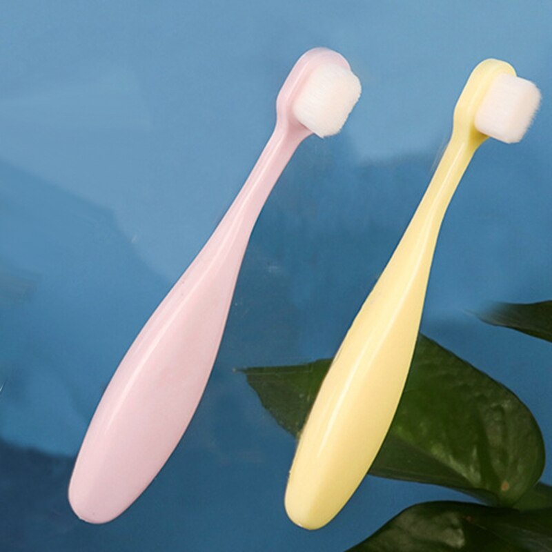 360° Toothbrush with Over 10,000 Soft Bristles for Effective No Hurt, Brushing for Kids, Kids Love Them - Yellow/Pink