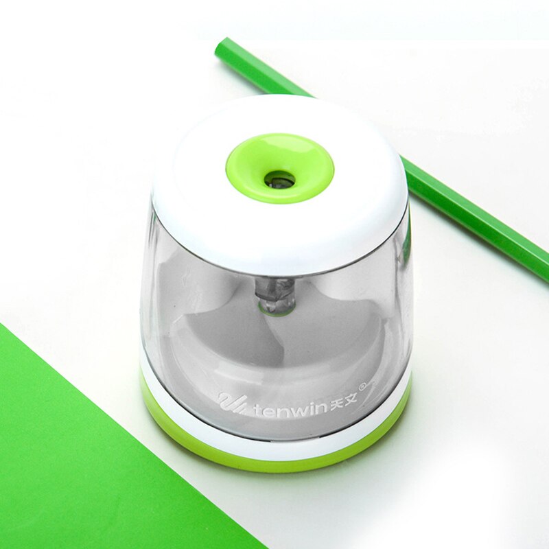Tenwin Automatic Electric Pencil Sharpener Electronic Pencil Sharpeners For Sketch Painting Kids Stationery School Supplies: Green