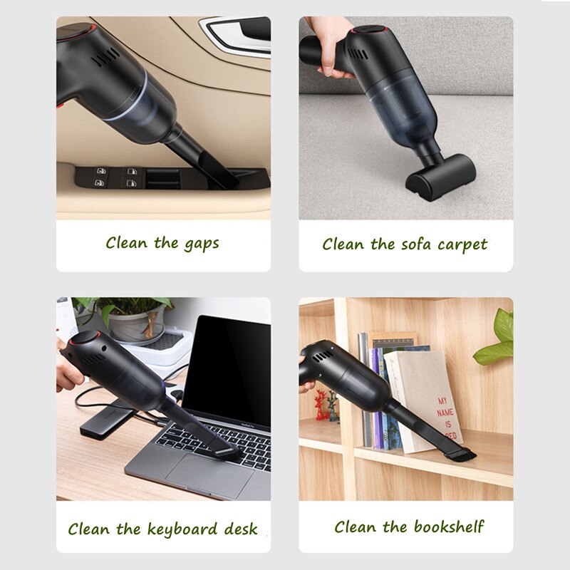 2022 Wireless Car Vacuum Cleaner Cordless Handheld Auto Vacuum Home &amp; Car Dual Use Vacuum Cleaner Powerful Cyclone Suction