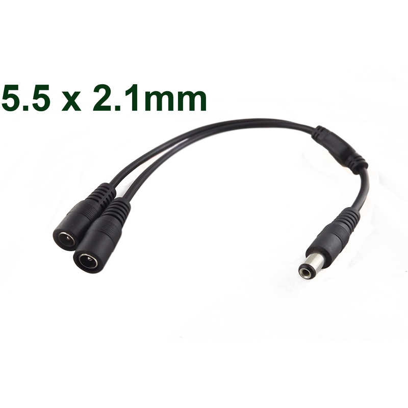 1pc 29cm likströmskabel 1 hankontakt to 2 kvinnliga jack kabel splitter adapter 5.5 x 2.1mm mayitr