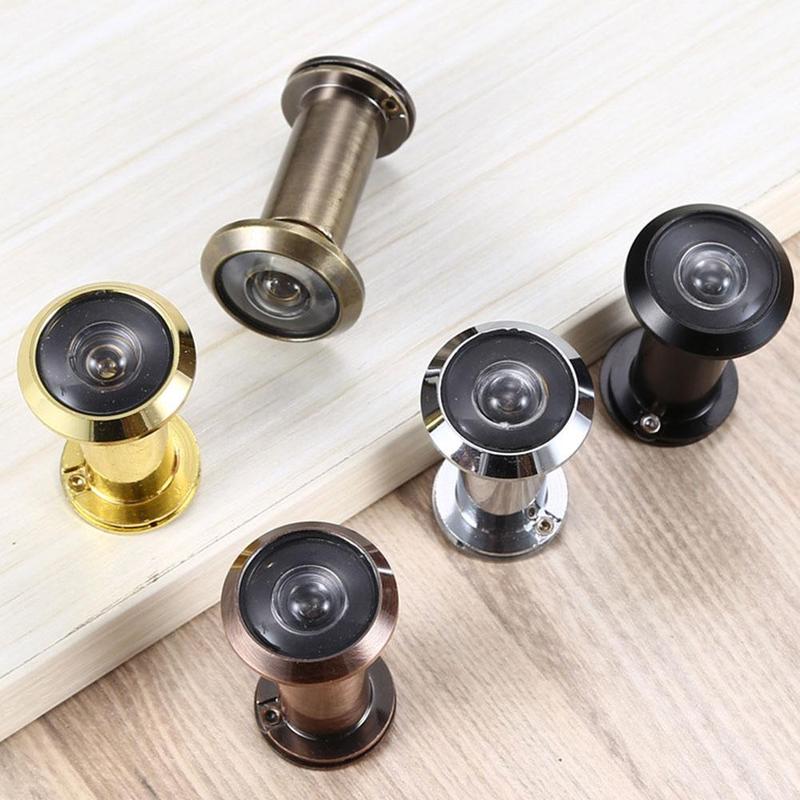 Door Eye Hole 200 Degree Wide Angle Door Viewer Hidden Door Security Glass Lens Peephole Viewers Adjustable V7V9