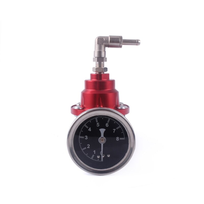 Fuel Pressure Regulator with Gauge Meter Booster Adjustable Universal Fittings .
