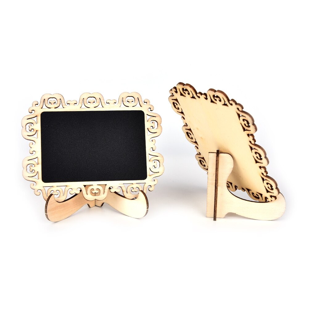Mini Black Boards With Holders Vintage Lace Hollow Blackboard With Stand DIY Writing Message Board Office School Supplies