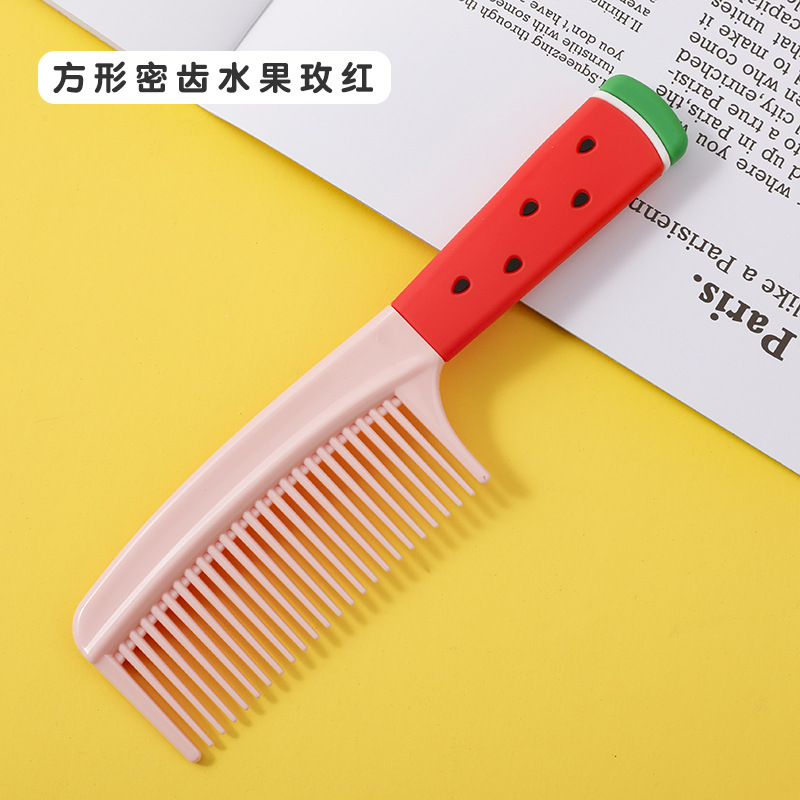 Neue Nette Obst Griff Friseur Kamm Anti-statische Süssigkeit Farbe Hohe Haar Cmb für Mädchen Frauen freundlicher haar Kamm: 6
