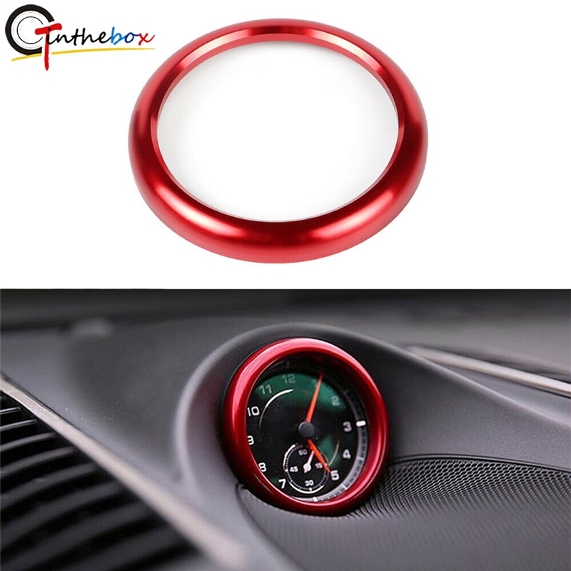 GTinthebox Matte Red Dashboard Center Clock Trim Compass Cover Ring for Porsche 911