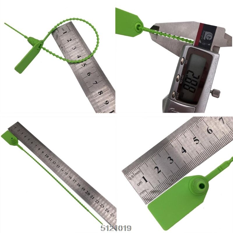 upuszczać Hurt 100 sztuk jednorazowe plastikowe ciągnąć-tite plomby Signage numerowane samego siebie zamki Dropshipping