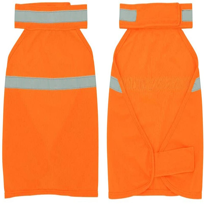 Dog Reflective Vest High Visibility Adjustable Strap Safety Jacket Keep Your Dog be Seen and Safe from Cars & Hunting Accidents
