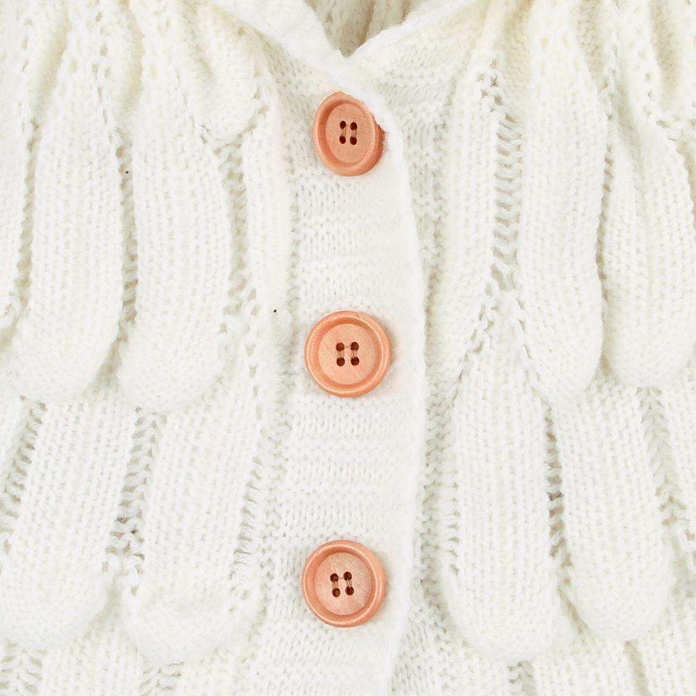 Toddler Kids Baby Girls Boys Autumn Winter Sweater Warm Coat Knit Outwear Hooded Jacket Children Clothes