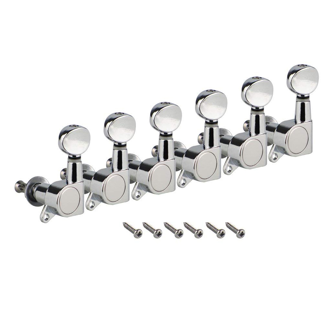 Fleur Tuning Pegs / Strings for Stratocaster / Tele / Acoustic Guitar 6L Silver: Default Title