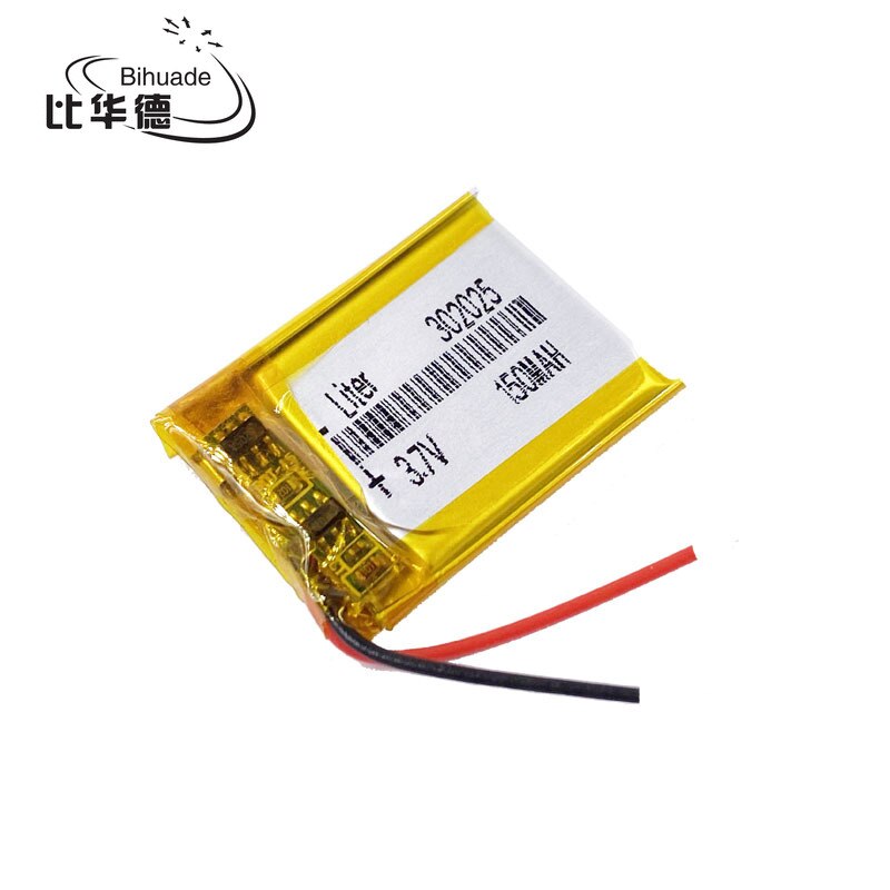 3.7v lithium-polymer-akkus (li-po, li-ion) 302025 150 mah für  mp3 mp4 mp5 gps-, psp- und bluetooth-fähige mobilgeräte