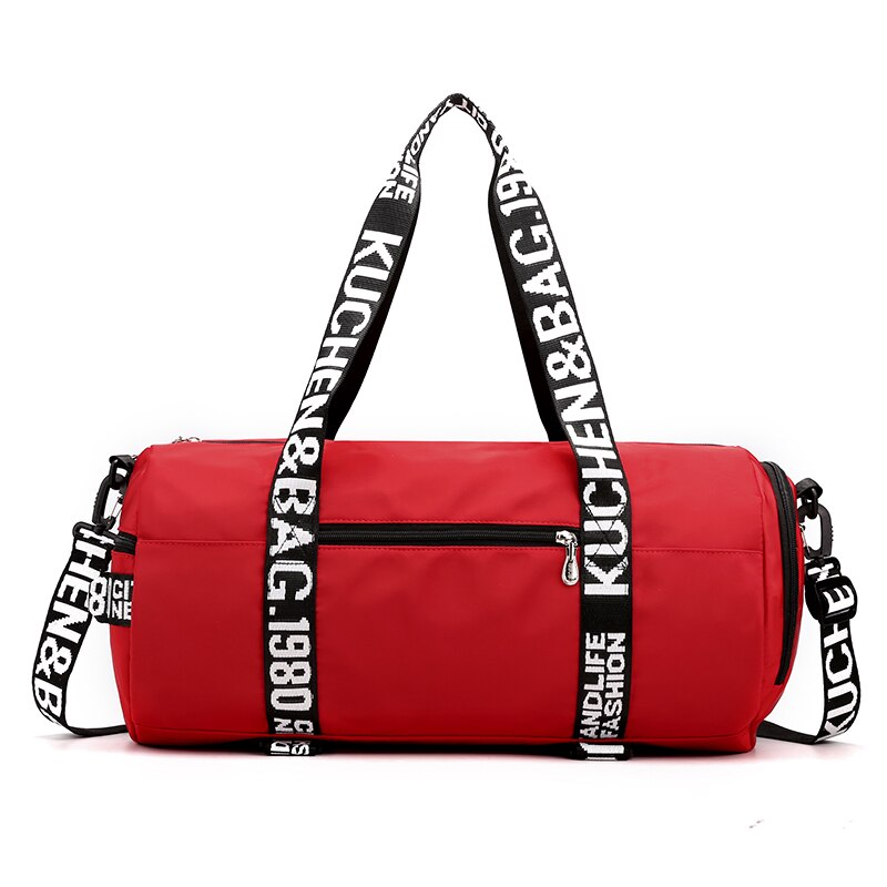 Bolsa esportiva feminina para treino, bolsa de viagem Fitness para akademia, yoga, esportes, bagagem: Rød