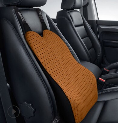 Seat Support Pillow Back Pillow and Hip Pad Relieve Back Tailbone Pain Waist Pressure Long Time Sit with Straps: brown back