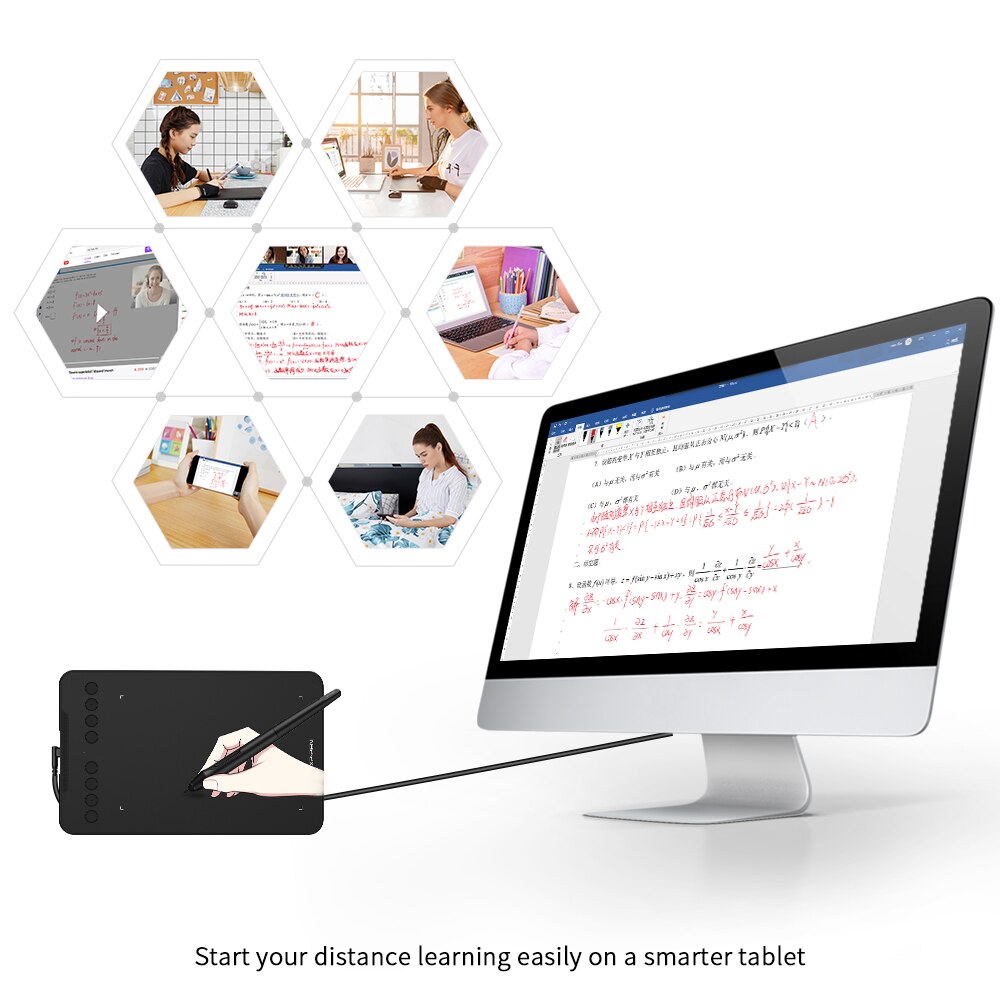 Xp-pen – tablette graphique Deco mini7, 7x8192 pouces, sans batterie, 4.37 niveaux de sensibilité à la pression, pour dessin Digital, compatible avec Android, Windows et Mac