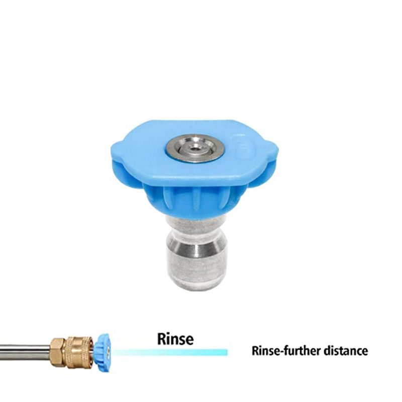 Boquilla de pulverización para lavadora de alta presión, conexión rápida de 1/4 ", 0 15 25 40 65 grados, punta para boquilla de jabón de riego, limpieza de jardín, 1 Uds.: Gris claro