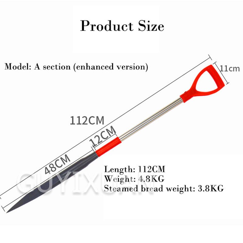 Triangular ice chisel Detachable and portable ice chisel Ice surface opener Winter fishing ice tools