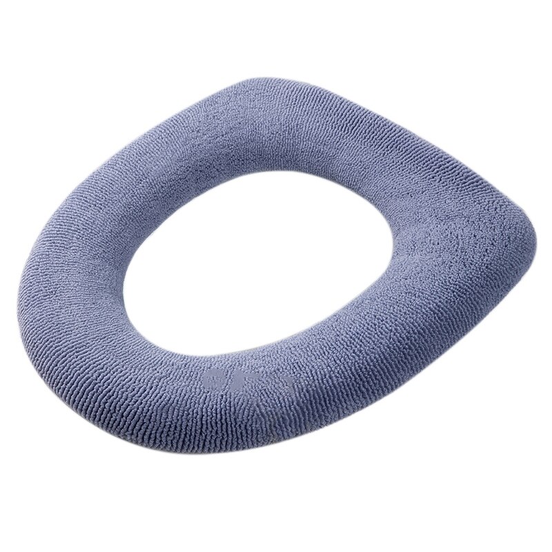 Housse de siège de toilette chaude d&#39;hiver, tapis de fermeture épais, coussin doux tricoté, housse de Bidet lavable en forme de O, accessoires de toilette