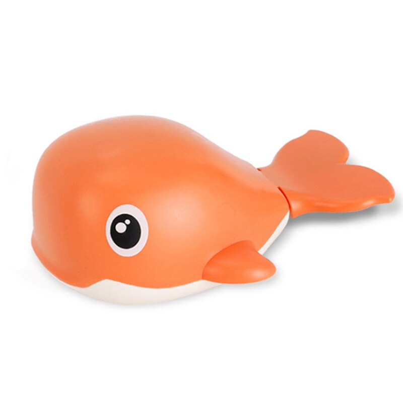 Baby care Kids Multi-type Wind Up Whale Chain Bathing Shower Clockwork Water Baby Toys for Children: orange