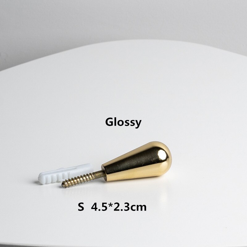 1 pcs Nordic stijl minimalistische creatieve haken woonkamer veranda decoratie messing jas haak haak enkele haak: C-S