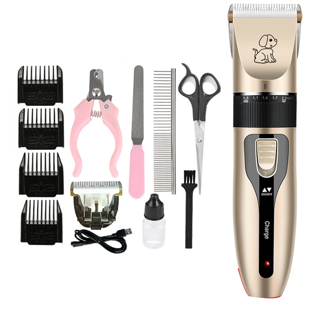 Dog Clippers Grooming Kit Electric Pet Clippers Low Noise Rechargeable Cordless Pet Hair Trimmer for Dogs Cats: 3
