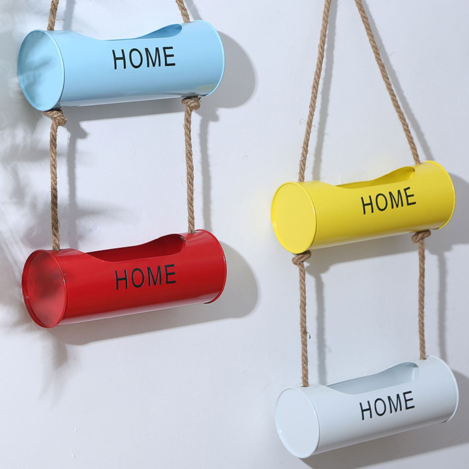 Wall Mount Flower Pot Garden Outdoor Hanging Flowerpot Holder Metal Plant Basket Home Farmhouse Decoration