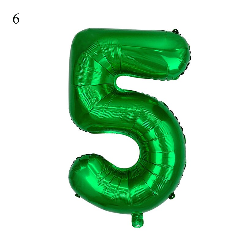 32 40 inch Green Number Foil Balloons 0 1 2 3 4 5 6 7 8 9 Helium Green Balloon Happy Birthday Party Wedding Decoration Supplies