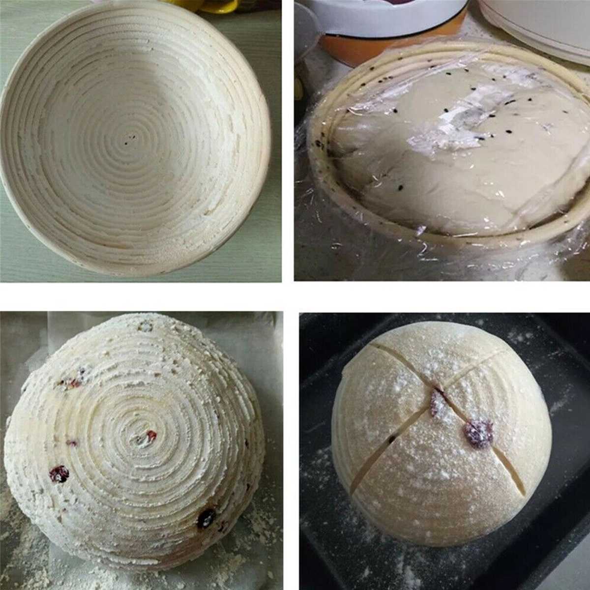 Rattan Bread Proofing Basket Natural Oval Rattan Wicker Dough Fermentation Sourdough Banneton Bread Basket 23X8.5CM