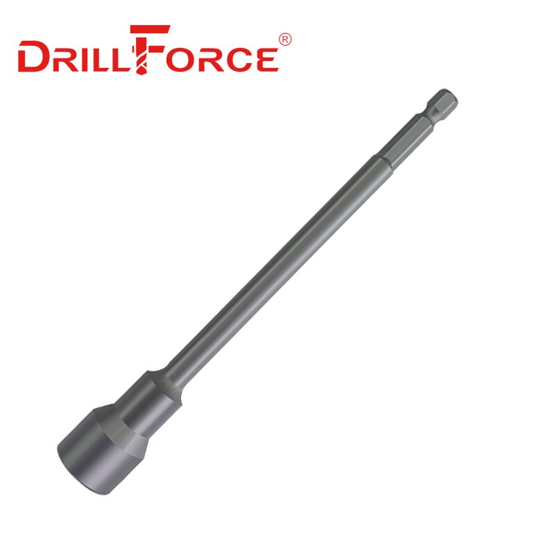 Drillforce 5.5-19x150mm Magnetic Nut Driver Set Impact Socket Sleeve Adapter Screwdriver Drill Bit 1/4" Quick Change Hex Shank