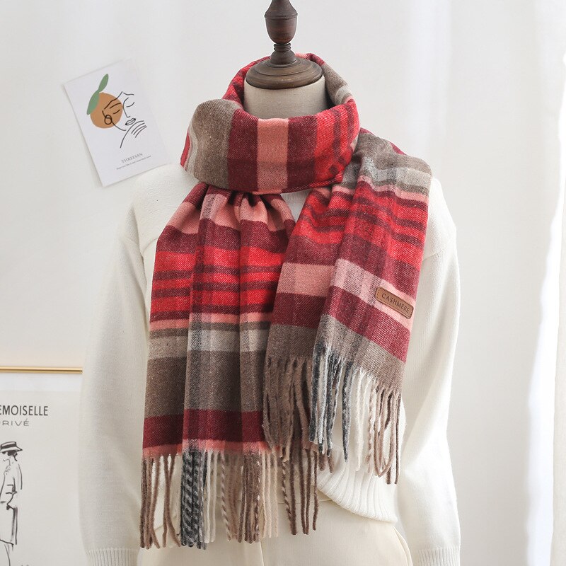 Kasjmier sjaal ruitenpatroon – warm en stijlvol winteraccessoire