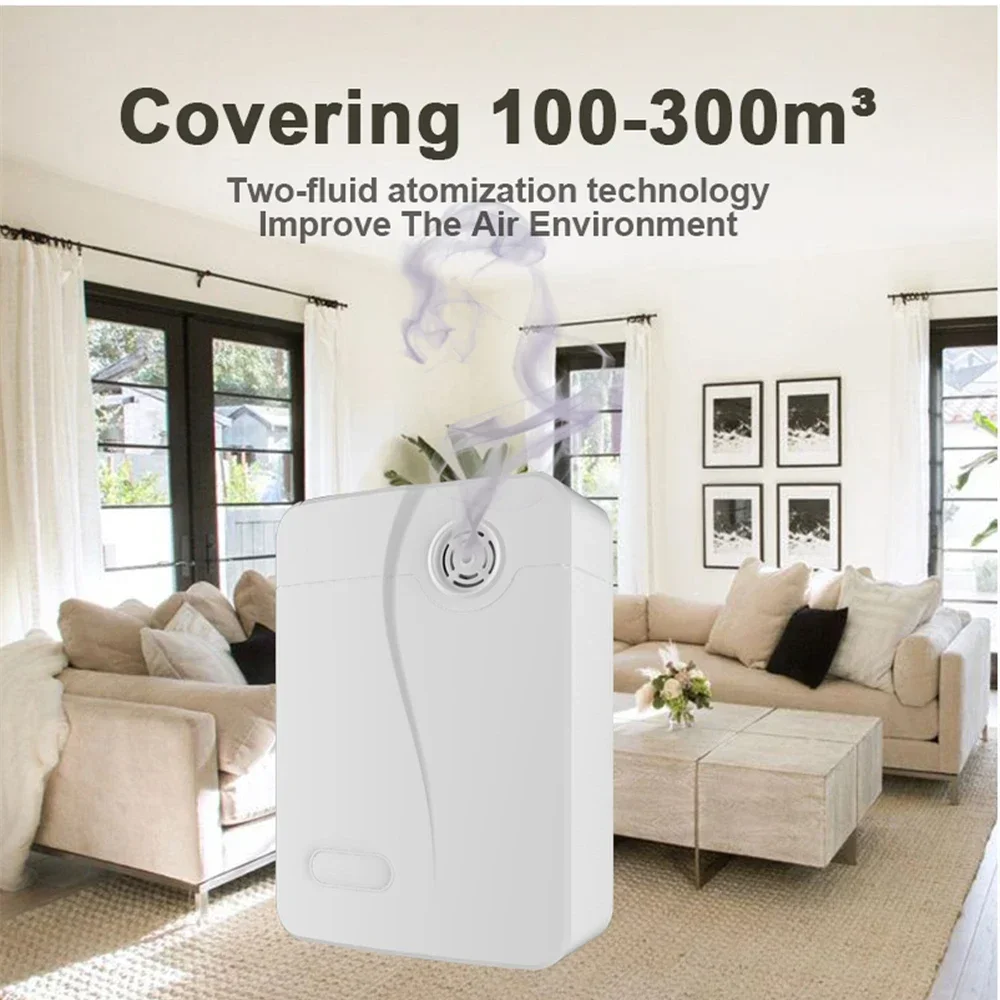 NAMASTE 300 m3 Parfüm-Aroma-Diffusor, Heimduft, elektrisch, aromatische Oase, ätherische Öle, Lufterfrischer, intelligenter Timer, 200 Kapazität