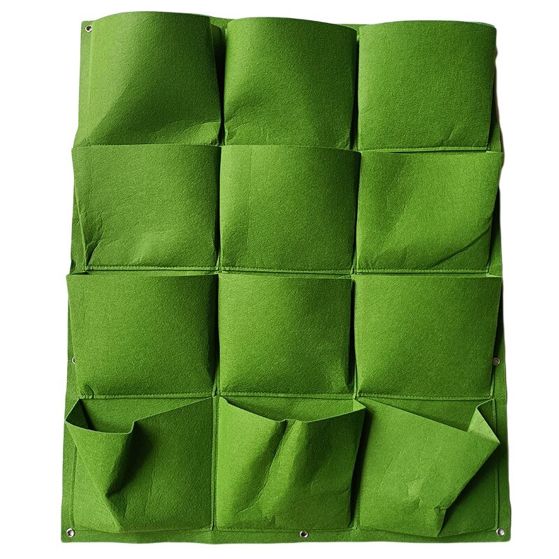 Green Grow Bag Vertical Cross Wall Mounted Hanging Planting Growing Pot Pocket Garden Flowers Bag Home Balcony Planting: Style 4