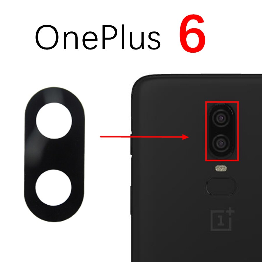 Hinten Zurück Kamera Glas Objektiv Für OnePlus 3 5 5T 6 6T 7 7T 8 8T 9 Pro Nord N100 Kamera Glas Abdeckung Ersatz Mit Klebeband: OnePlus 6