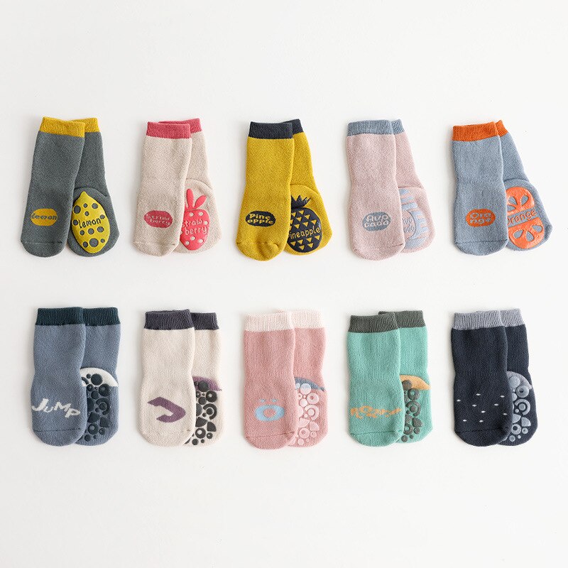 Herbst Winter Neue Baby Lustige Socken Neugeborenen Baby Jungen Mädchen Karikatur Obst Unterhose-nachweisen warm Nette Kleinkind Socken 5 Paare Für 0-5Y