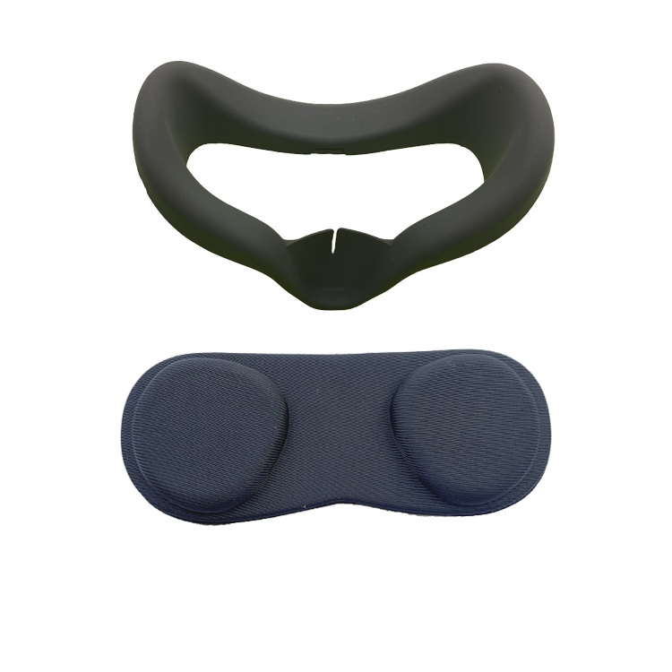 Couverture de masque pour les yeux en Silicone couverture de lentille de protection pour Oculus Quest VR lunettes unisexe Anti-sueur Anti-fuite tampon de blocage de la lumière: Black