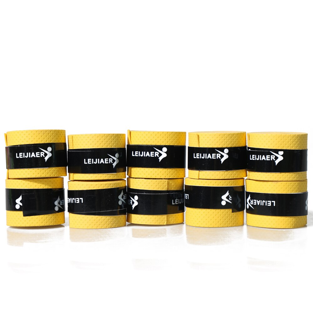 10 stk / lot tennisracket pu antiskrid overgrip sved absorberet blød wrap kraner badminton ketsjer over greb fiskestang svedbånd