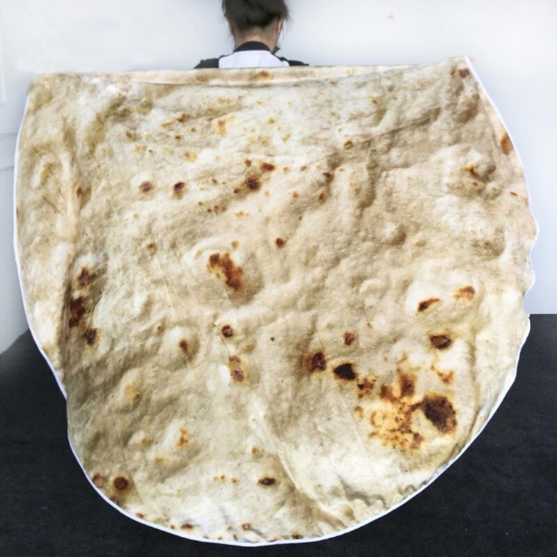 Couverture à motif de Tortilla en maïs, Plaid doux, Plaid, pour lit, canapé, peluche, couvre-lit, manta Burrito Koce