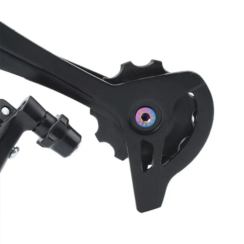 2PCS Bike M5 Titanium Screws Rear Derailleur Jockey Wheel Screws Pulley Guide Wheel Fixed Bolts MTB Road Accessories Parts