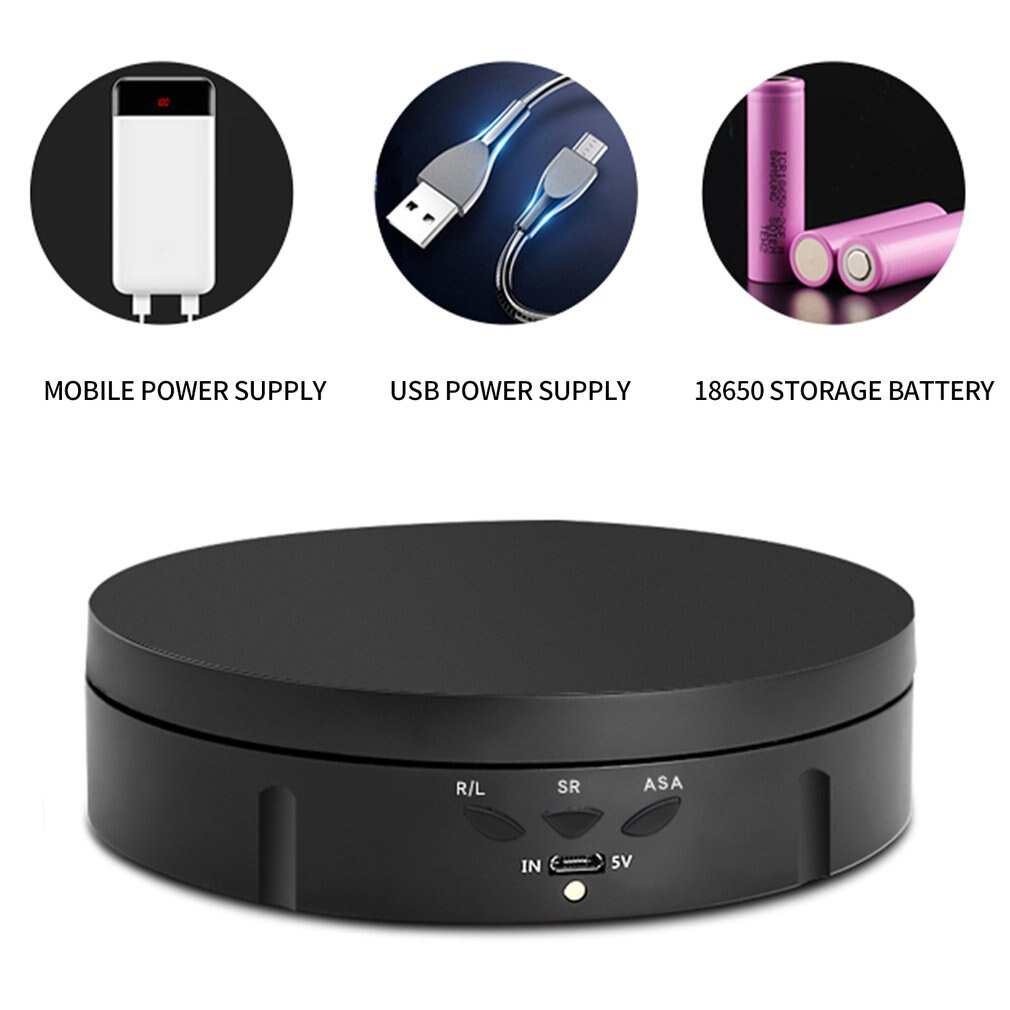 Charging Automatic Turntable Live Turntable Jewelry Electric Rotating Table 360 Degree Rotate Panoramic Display Table