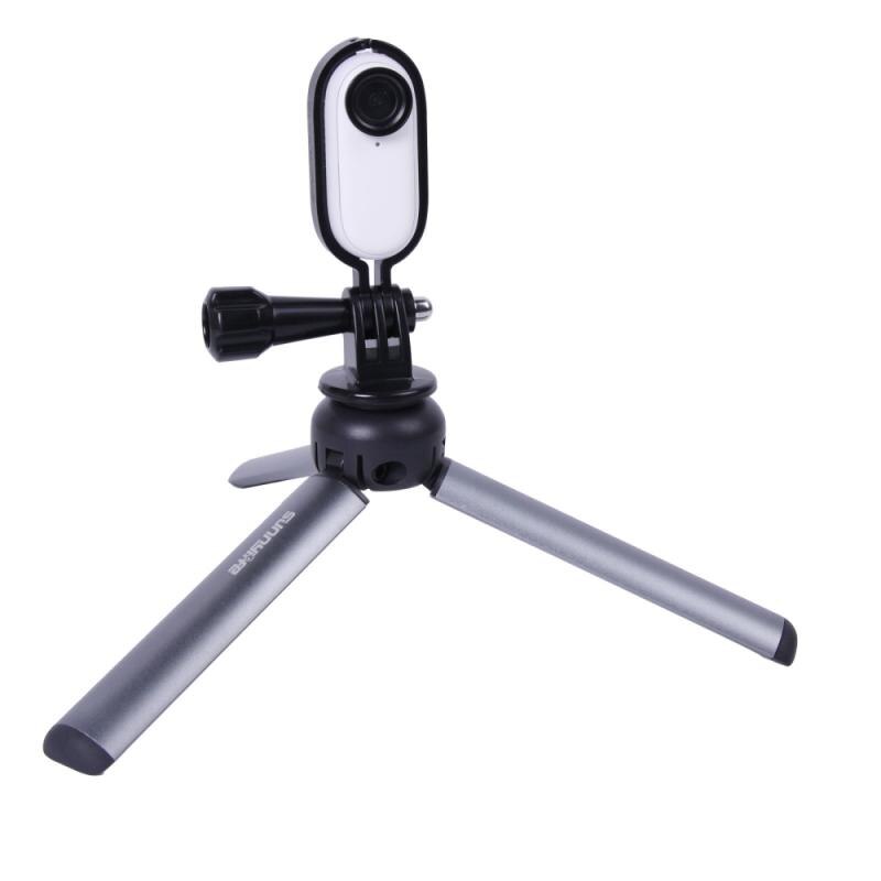 Supporto per telaio in metallo per Insta360 GO 2 adattatore in lega di alluminio 1/4 stabilizzatore per staffa angolare regolabile per Insta360 Go 2 telecamera Acc