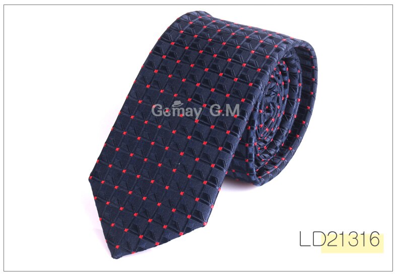 Jacquard Geweven Stropdas Voor Mannen Bruiloft Business Classic Ties Mode Polyester Slanke Heren Stropdas Voor Pak 6 Cm breedte Tie: LD21316