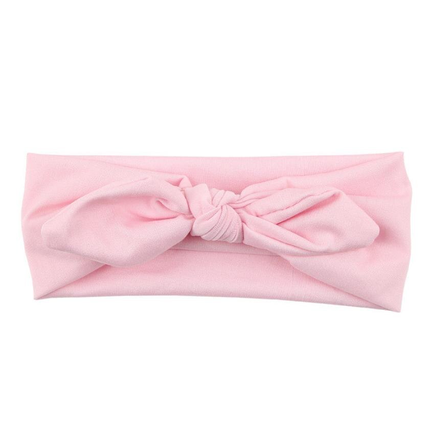 Dulce bebé de las niñas arco diademas para niños y niñas lazo de conejo tocado de orejas turbante nudo envolturas cabeza de pelo de conejo, de las bandas 8 unids/pack