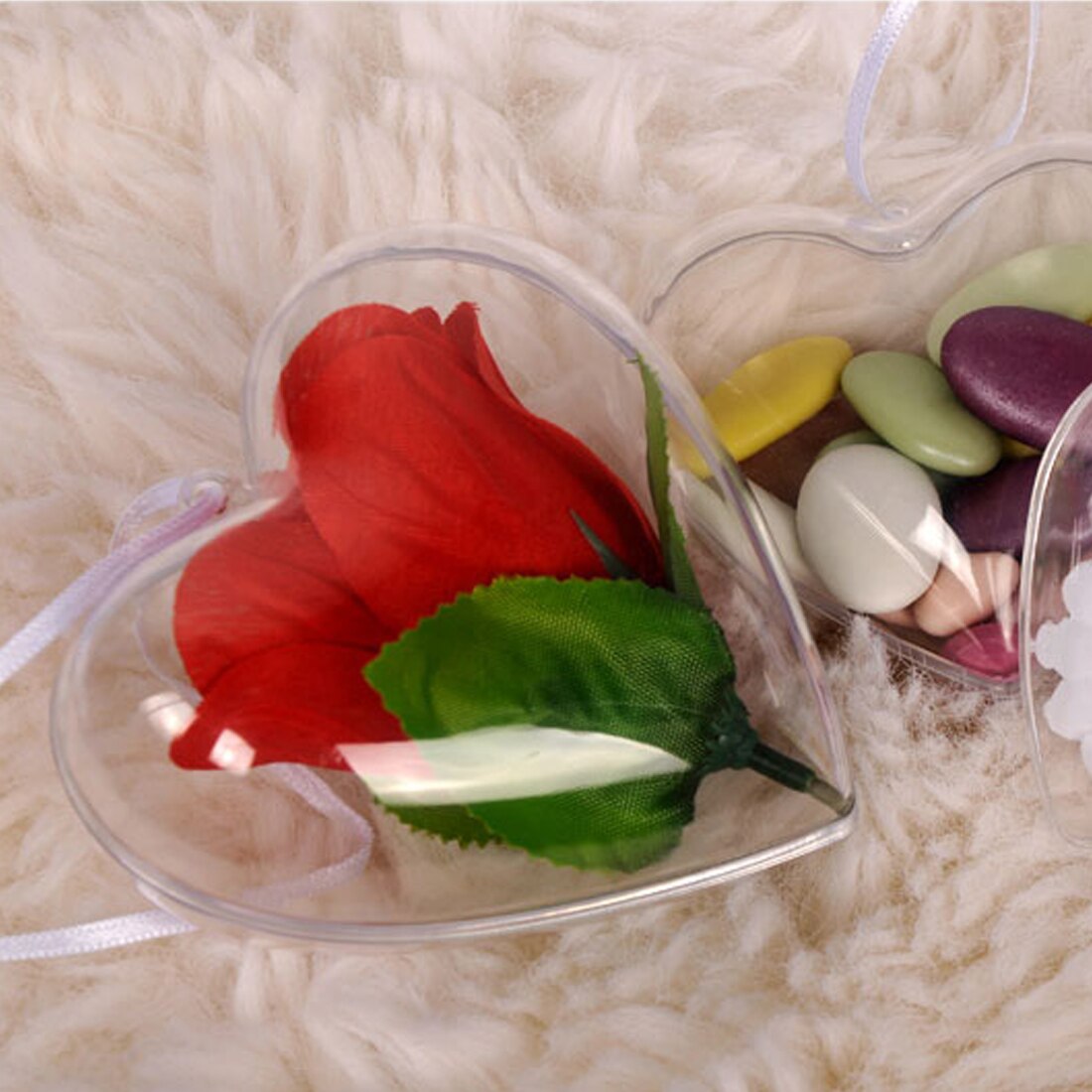 Clear Candy boxes Romantic Christmas Decorations Ball Transparent Can Open Plastic Christmas Clear Bauble Ornament