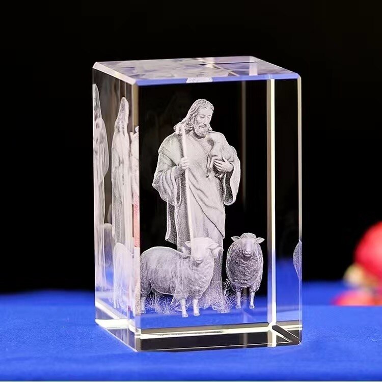 Estatua santa de la iglesia de cristal estatuas cristianas de cristal: 19