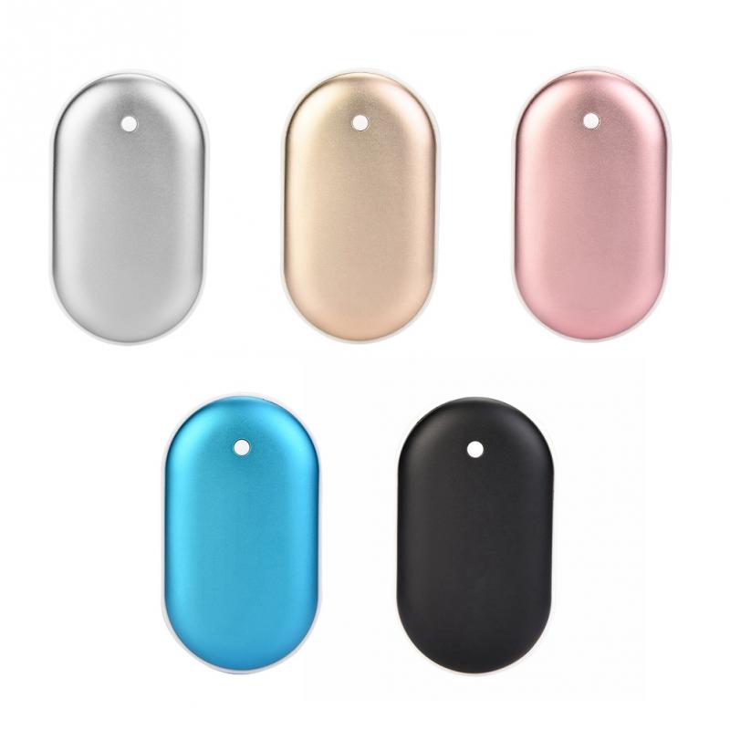 USB Pocket Heater Hand Warmer Portable Mobile Power Supply Macarons Double Heating Aluminum Alloy Mobile Phone Charging