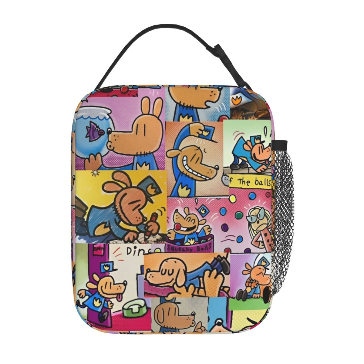 Insulated Cute Mouse Lunch Bags Dog Man Merch Lunch Container INS Trendy Cooler Thermal Lunch Box For Picnic: Blue